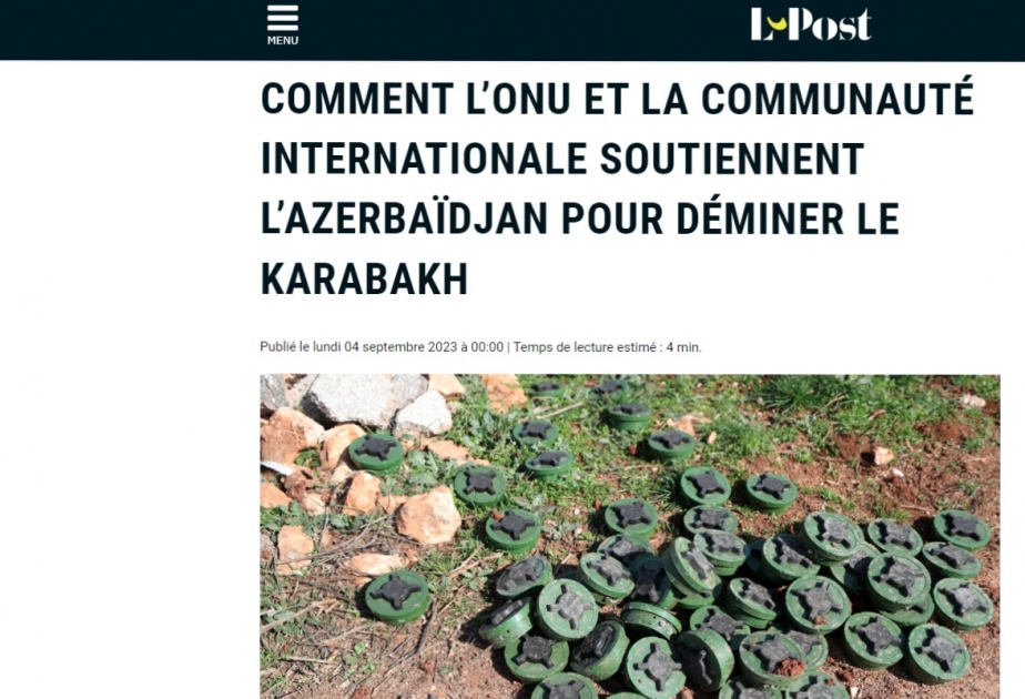 Un site belge aborde le problème de déminage au Karabagh