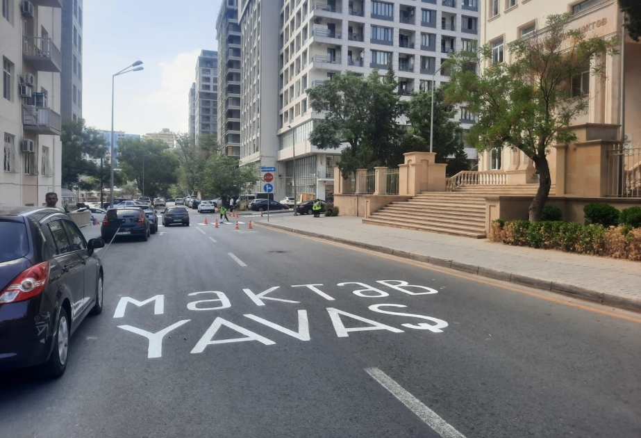 Məktəblərin ətrafında piyada keçidləri yenidən boyanır