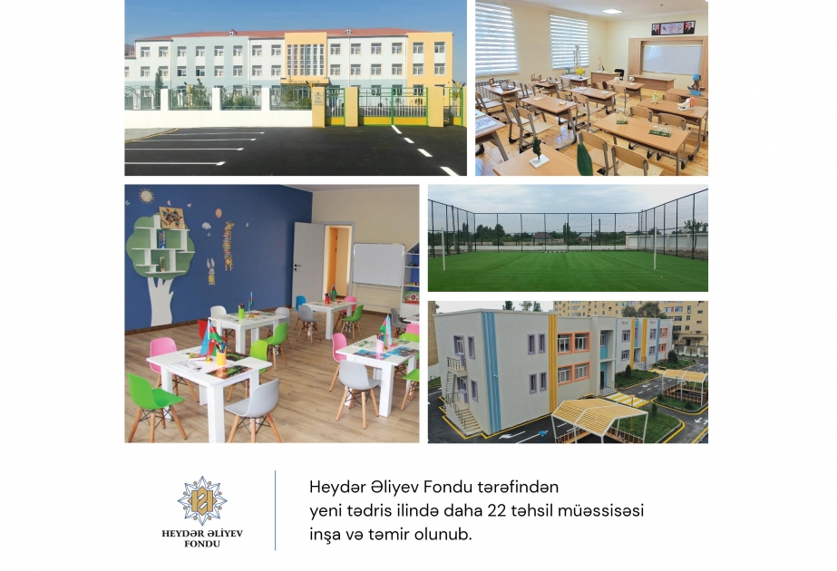 Heydər Əliyev Fondu tərəfindən təmir olunan məktəb və bağçalar istifadəyə verilir