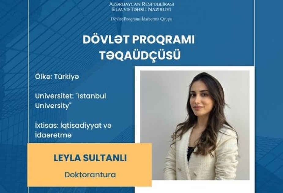 Təhsil İnstitutunun əməkdaşı Dövlət Proqramının təqaüdçüsü adını qazanıb
