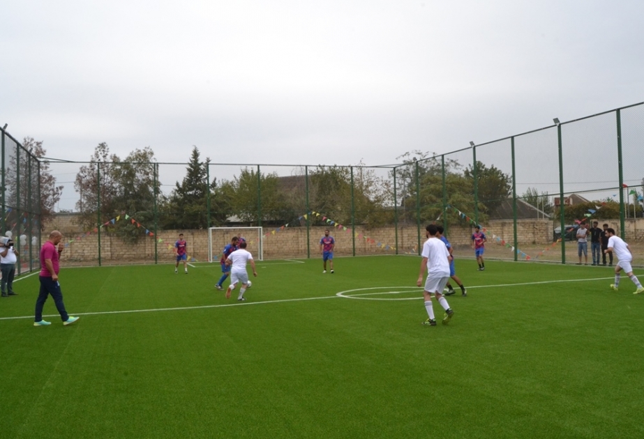 Zərdabda süni örtüklü minifutbol meydançası istifadəyə verilib