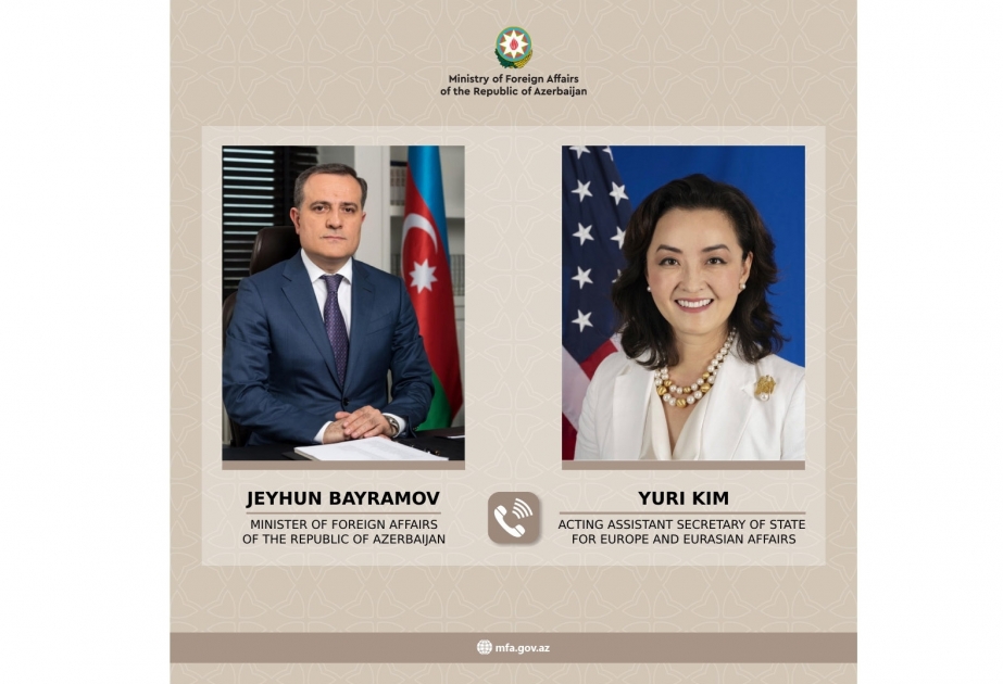 Conversation téléphonique entre le ministre des Affaires étrangères Djeyhoun Baïramov et la Secrétaire d’Etat américaine adjointe Yuri Kim