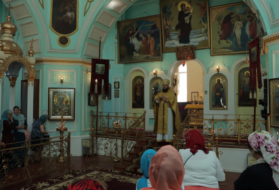 Gəncədə Aleksandr Nevski adına Rus Pravoslav Kilsəsinin 136 illiyi qeyd olunub