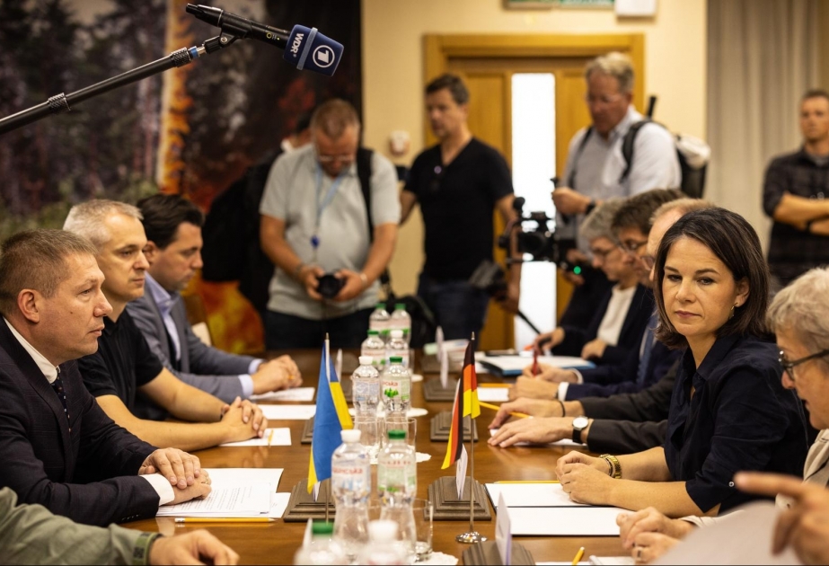 Deutsche Außenministerin Annalena Baerbock zu Besuch in der Ukraine