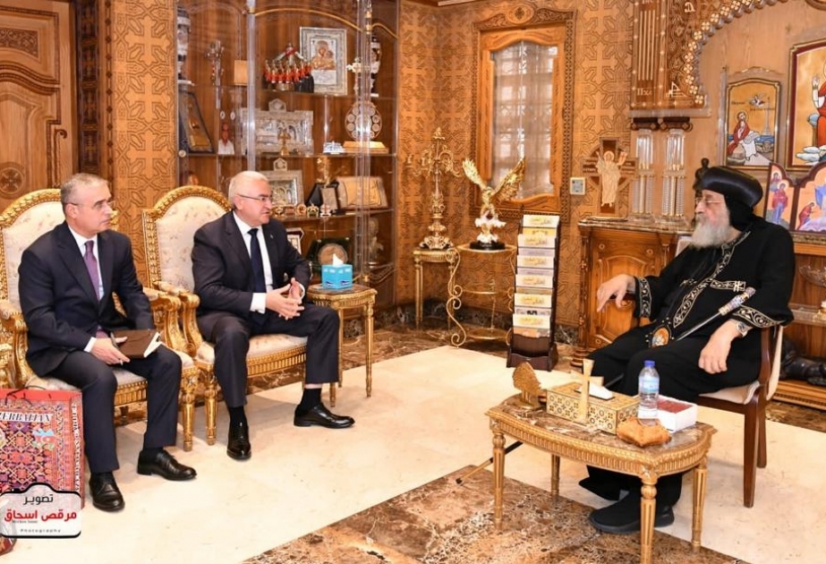 Misirin Qibti Pravoslav kilsəsinin başçısına ermənilərin barbar əməlləri barədə materiallar təqdim edilib