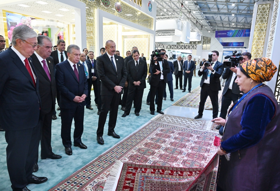 Am 5. Konsultationstreffen in Duschanbe teilnehmende Staatsoberhäupter besichtigen Ausstellung „EXPO Central Asia 2023“ VIDEO