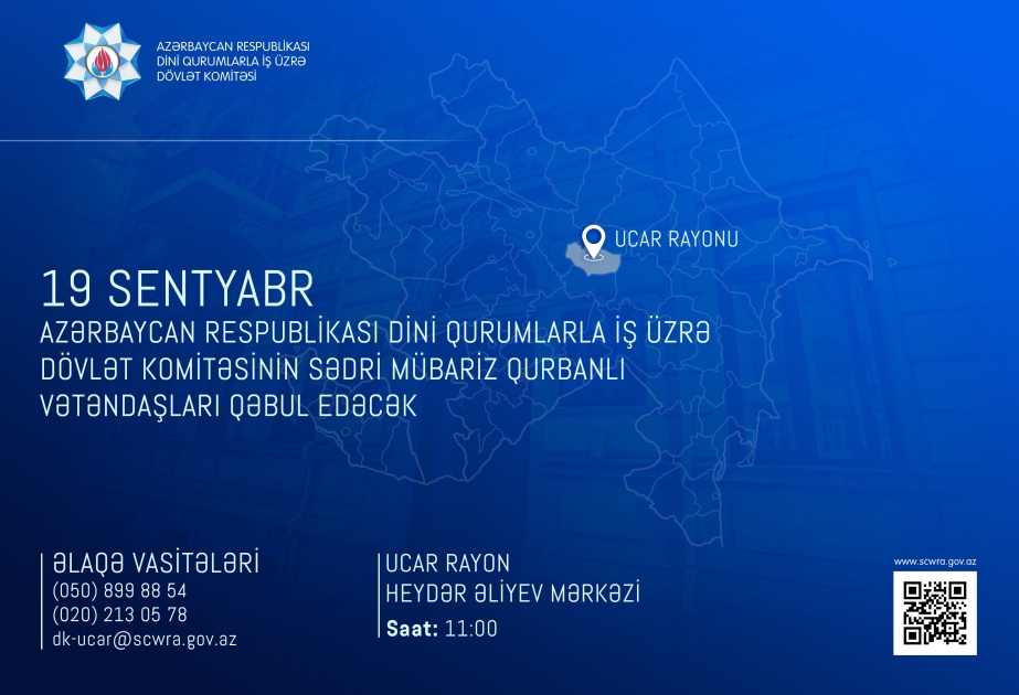 Ucarda vətəndaşların dini məsələlərlə bağlı müraciətlərinə baxılacaq