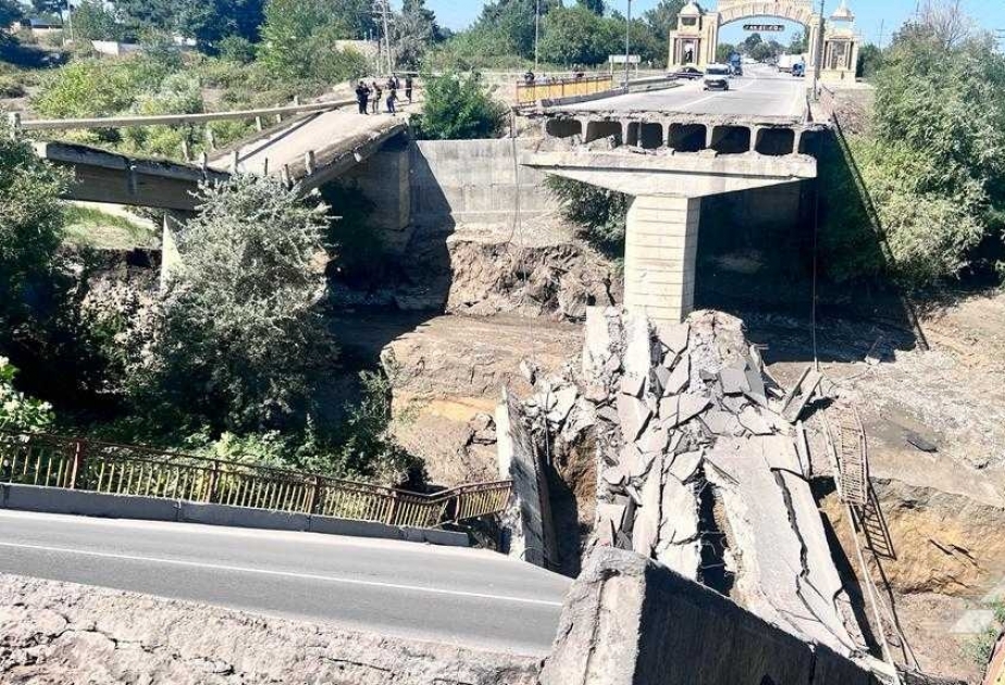Xaçmazda sel suları nəticəsində çökmüş körpünün yerində yenisi inşa olunacaq