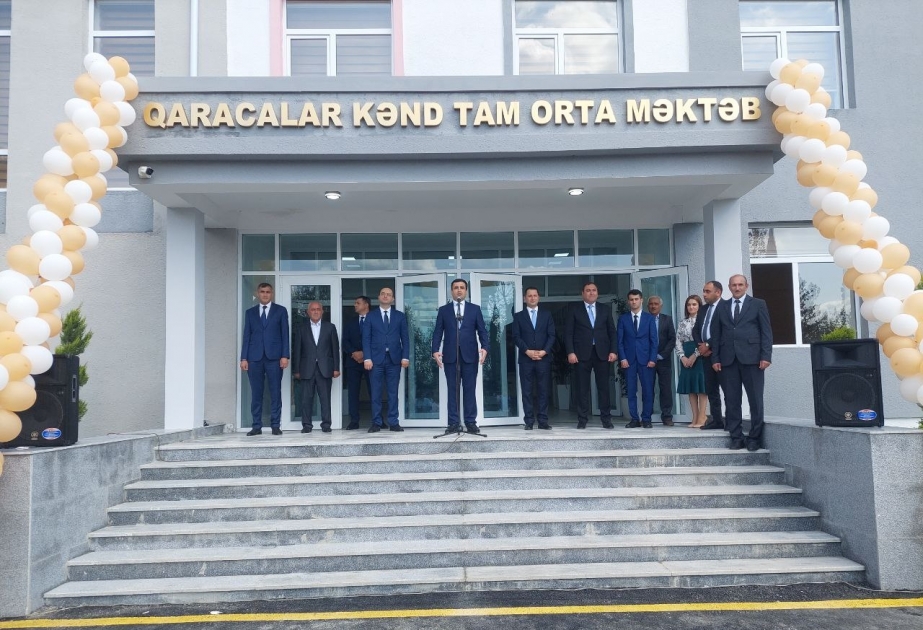Heydər Əliyev Fondu Saatlının Qaracalar kəndində yeni məktəb binası inşa edib