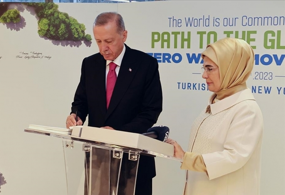 Türkiyə Prezidenti Ərdoğan Nyu-Yorkda Qlobal Sıfır Tullantı Bəyannaməsini imzalayıb