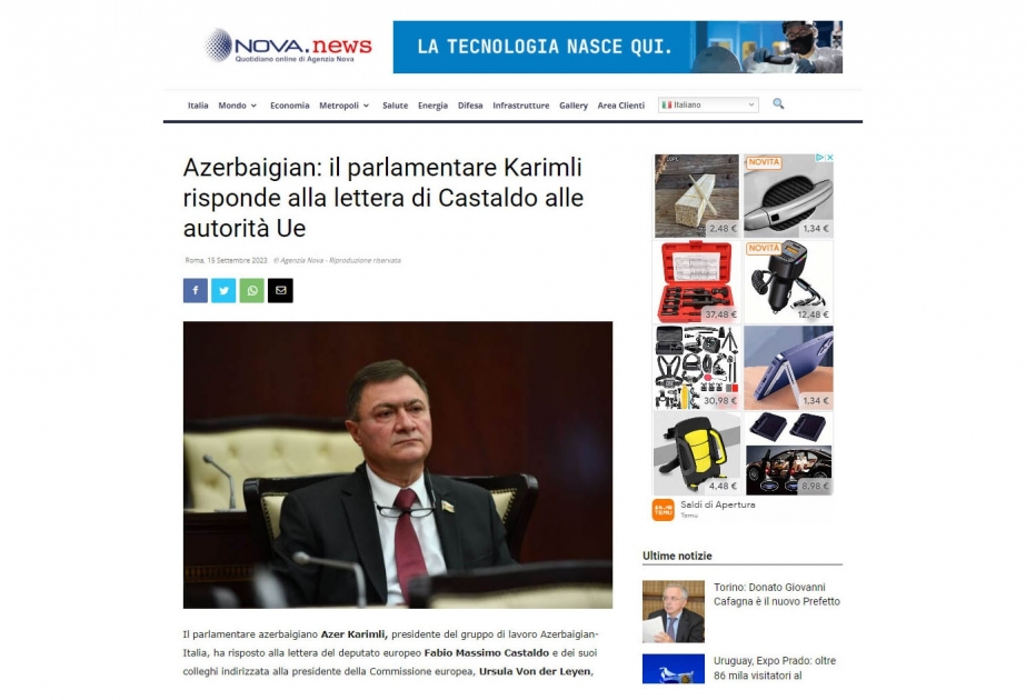 Azərbaycanlı deputat Avropa Parlamentinin üzvlərinin sayıqlamalarına tutarlı cavab verib