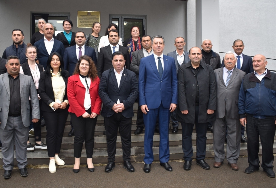 Gürcüstanın Dmanisi rayonunun Hamamlı kəndində yeni təmir olunmuş məktəbin açılışı olub