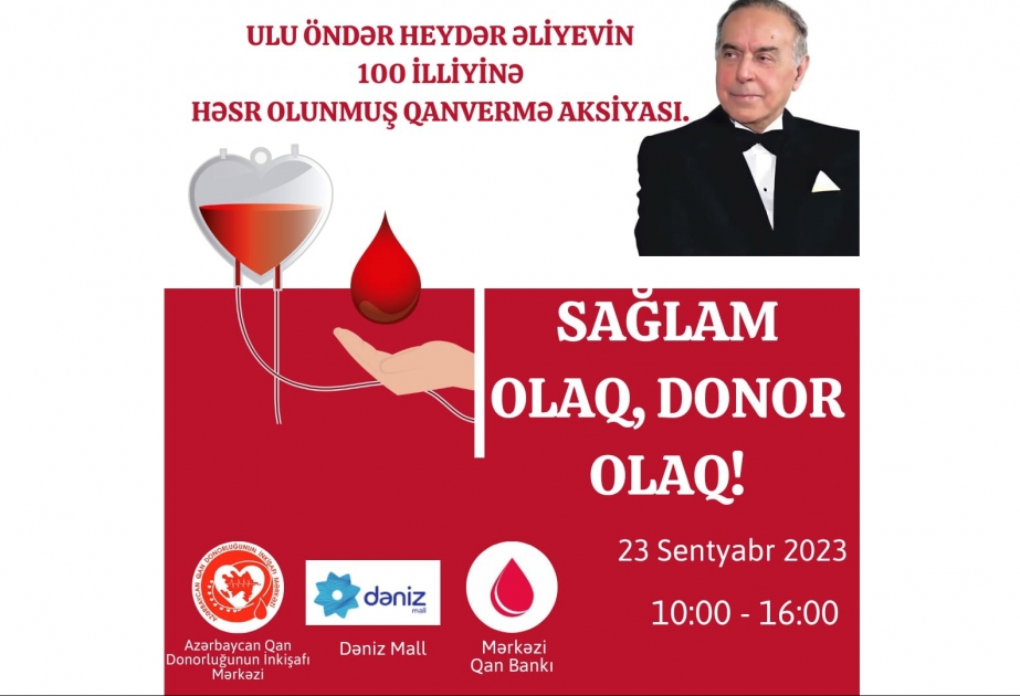 “Dəniz Mall”da “Sağlam olaq, donor olaq” şüarı altında qanvermə aksiyası təşkil olunacaq