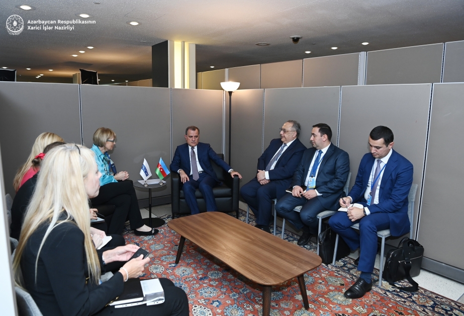 Ministro de Asuntos Exteriores de Azerbaiyán se reúne con la Secretaria General de la OSCE
