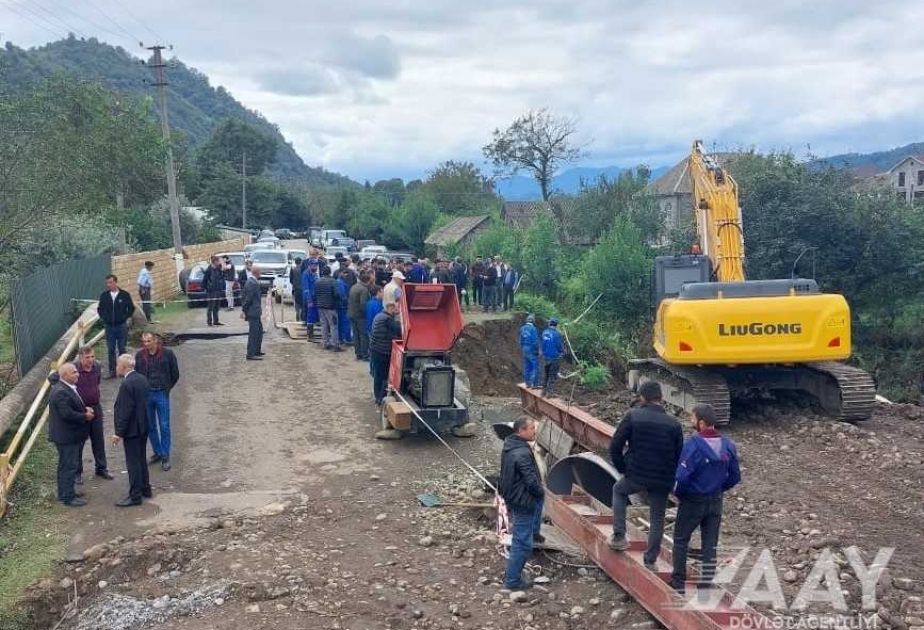 Astarada qəzalı vəziyyətə düşən körpünün yerləşdiyi ərazidə nəqliyyatın hərəkəti bərpa olunub