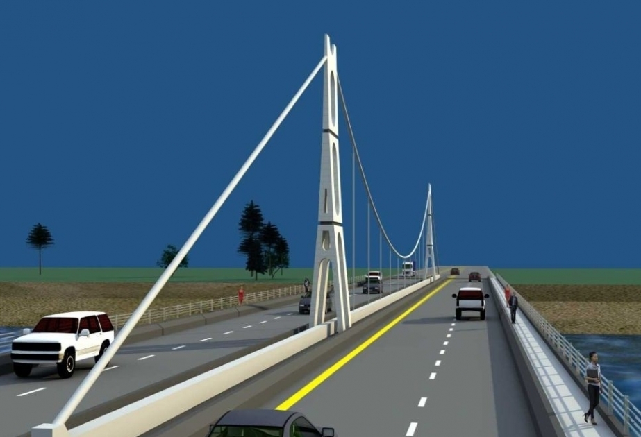 انشاء جسر جديد على نهر اراز في الحدود بين أذربيجان وتركيا