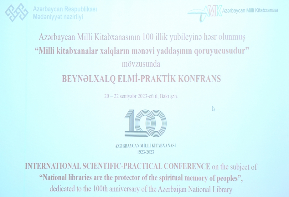 Azərbaycan Milli Kitabxanasının 100 illiyi münasibətilə keçirilən beynəlxalq elmi-praktik konfrans başa çatıb