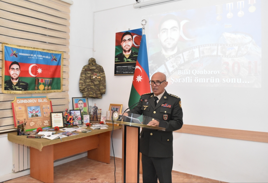 Vətən müharibəsi şəhidi Bilal Qənbərovun xatirəsi anılıb
