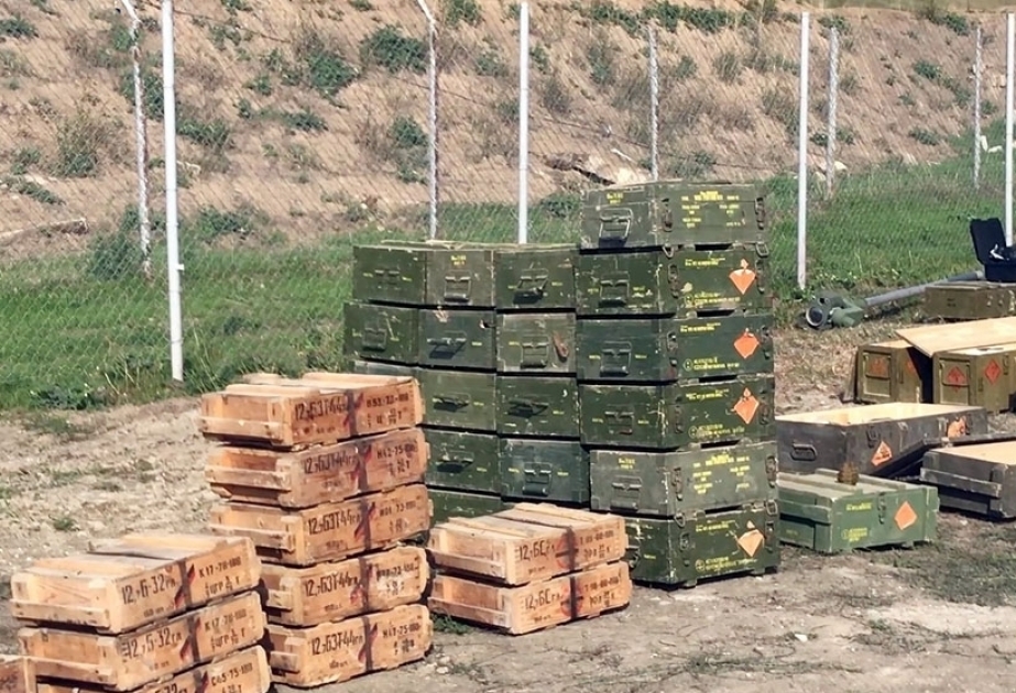 Изъяты боеприпасы в направлении села Юхары Вейсалли   ВИДЕО