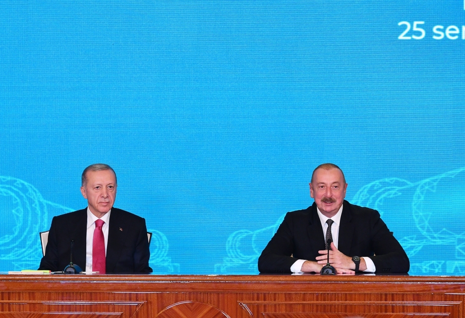 President Ilham Aliyev and President Recep Tayyip Erdogan made press statements VIDEO