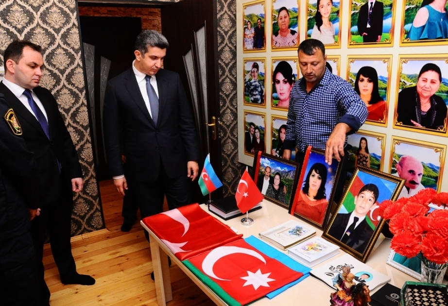 Naftalanda Anım Günü ərəfəsində şəhid ailələri ziyarət edilib