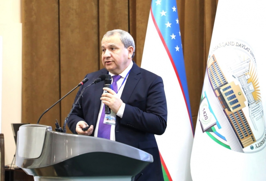 BDU rektoru Özbəkistanda beynəlxalq elmi konfransda plenar məruzə ilə çıxış edib