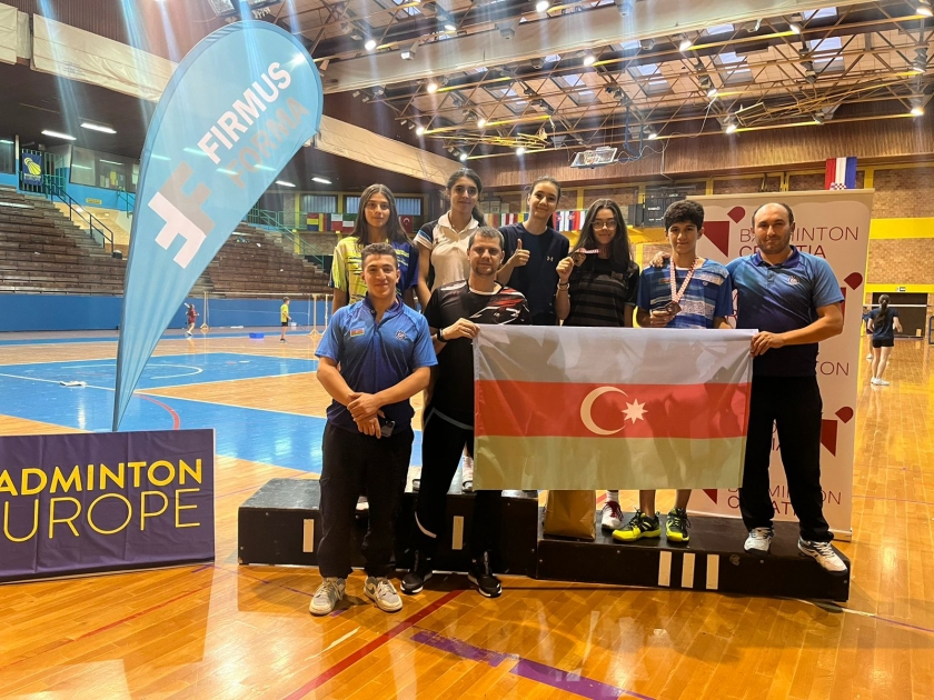 阿塞拜疆羽毛球运动员在国际比赛中位列第三
