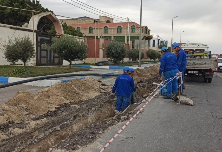 Прокладывается водопровод в жилой массив «Новханы баглары»
