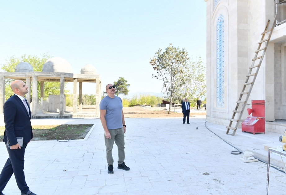 Heydər Əliyev Fondu tərəfindən inşa edilən Zəngilan şəhər məscidində görülən işlərlə tanışlıq YENİLƏNİB VİDEO