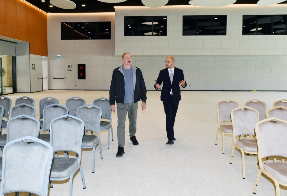 الرئيس إلهام علييف يحضر حفل افتتاح مجمع مركز المؤتمرات في زنكيلان (محدث)