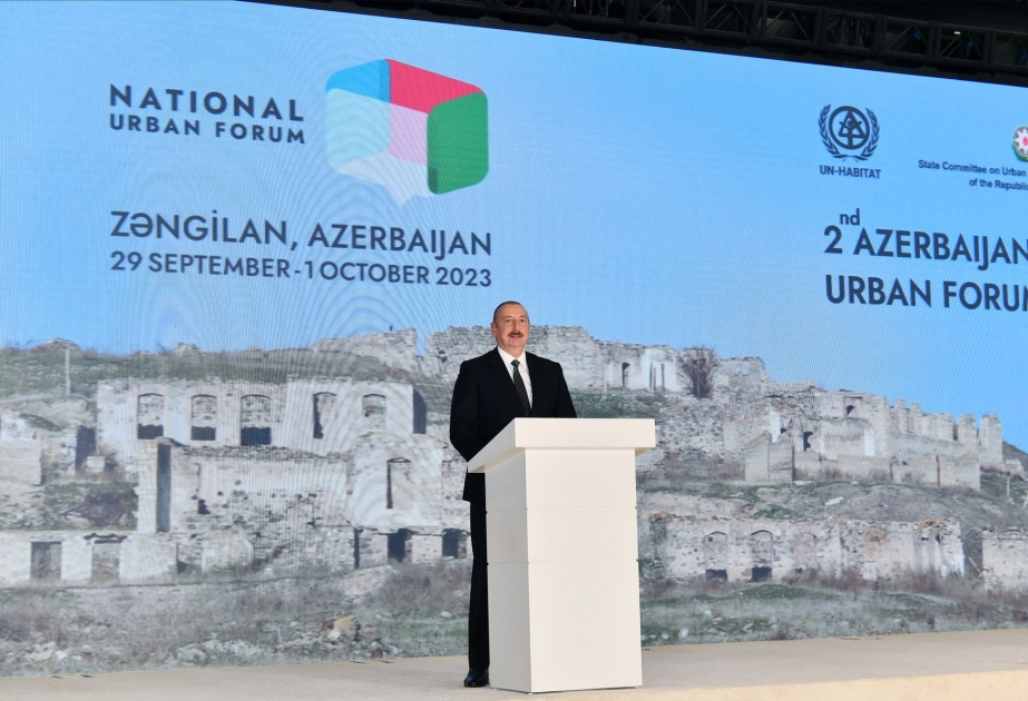 Le président Ilham Aliyev : Aujourd'hui, le Zenguézour oriental est reconstruit à partir de zéro