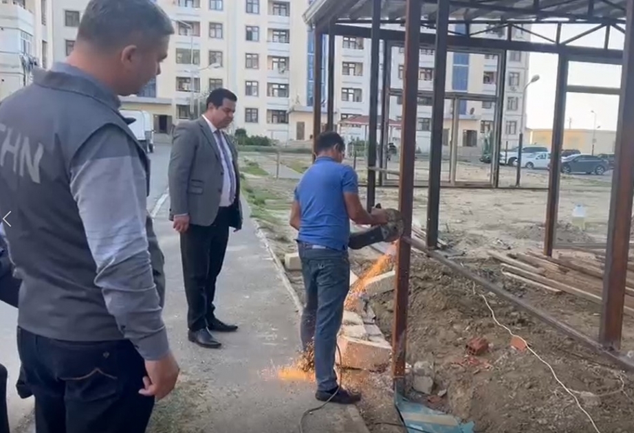 FHN Bakı və Sumqayıtda qanunsuz tikintilərin qarşısını alıb VİDEO