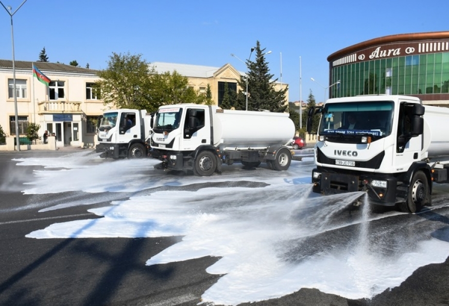 Bu gün Bakının 547 küçəsi yuyulub