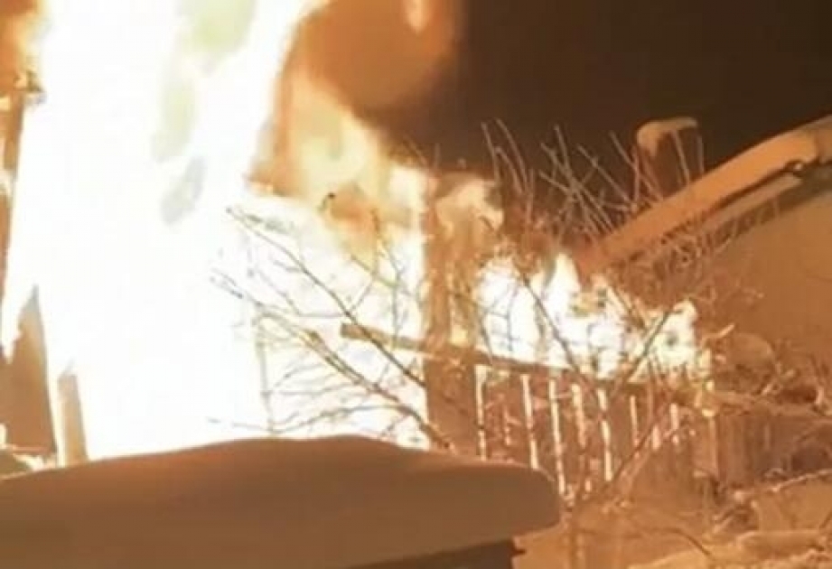 Dağıstanın Xutrax kəndində güclü yanğın nəticəsində səkkiz ev yararsız hala düşüb