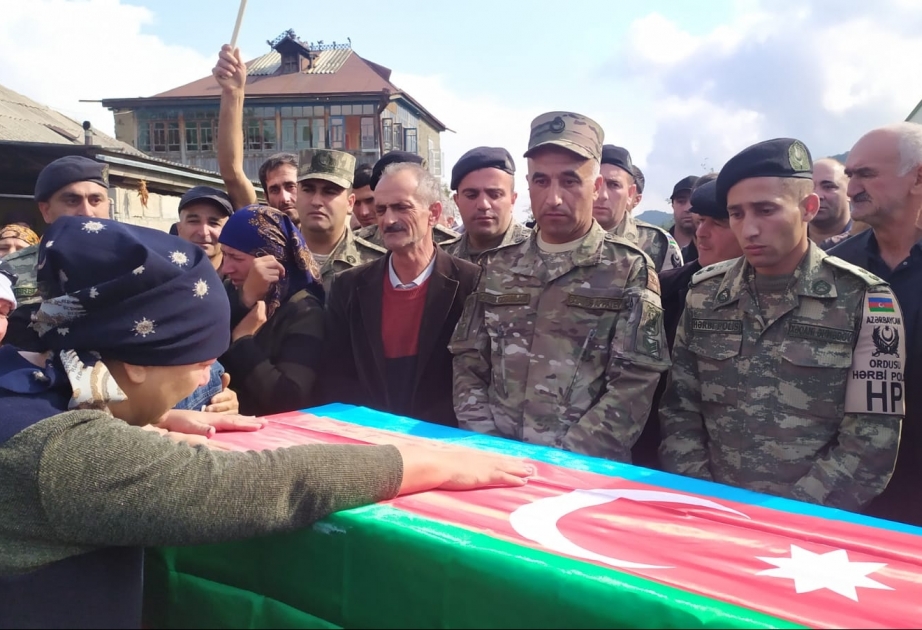 Şəhid olan hərbi qulluqçumuz Qusarda dəfn edilib