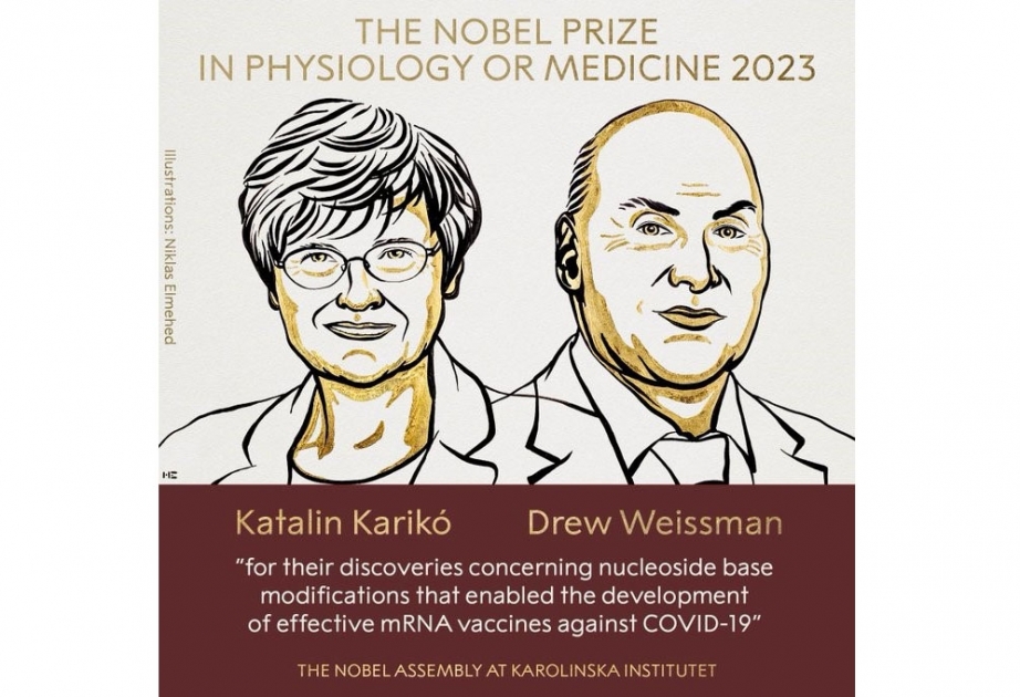 Katalin Kariko və Dryu Vaysman fiziologiya və tibb sahəsində Nobel mükafatına layiq görüldülər
