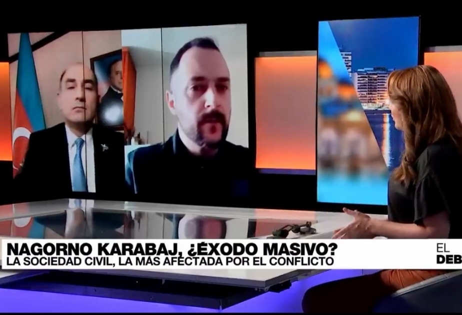 El diplomático azerbaiyano instó a Armenia a sentarse a la mesa de negociaciones en el canal de televisión France 24