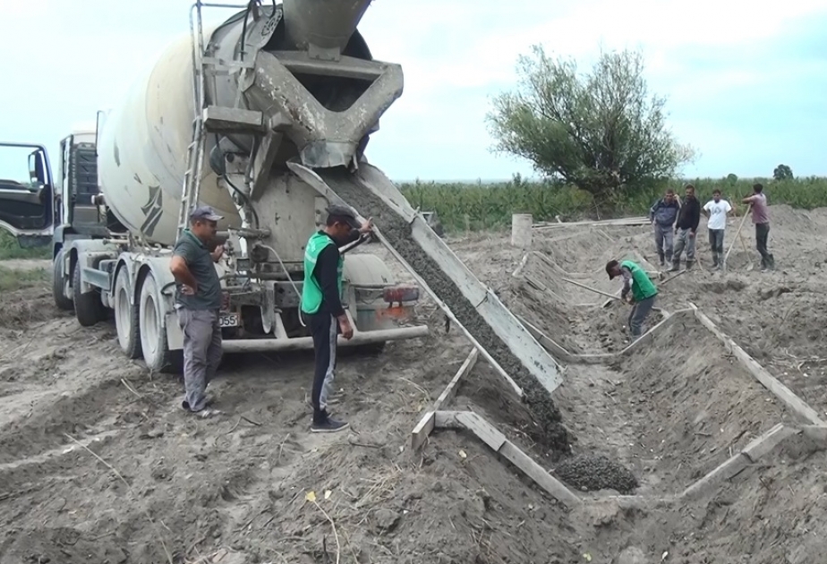 Şabranda 100 kilometrdən artıq torpaq kanal betonla əvəzlənib