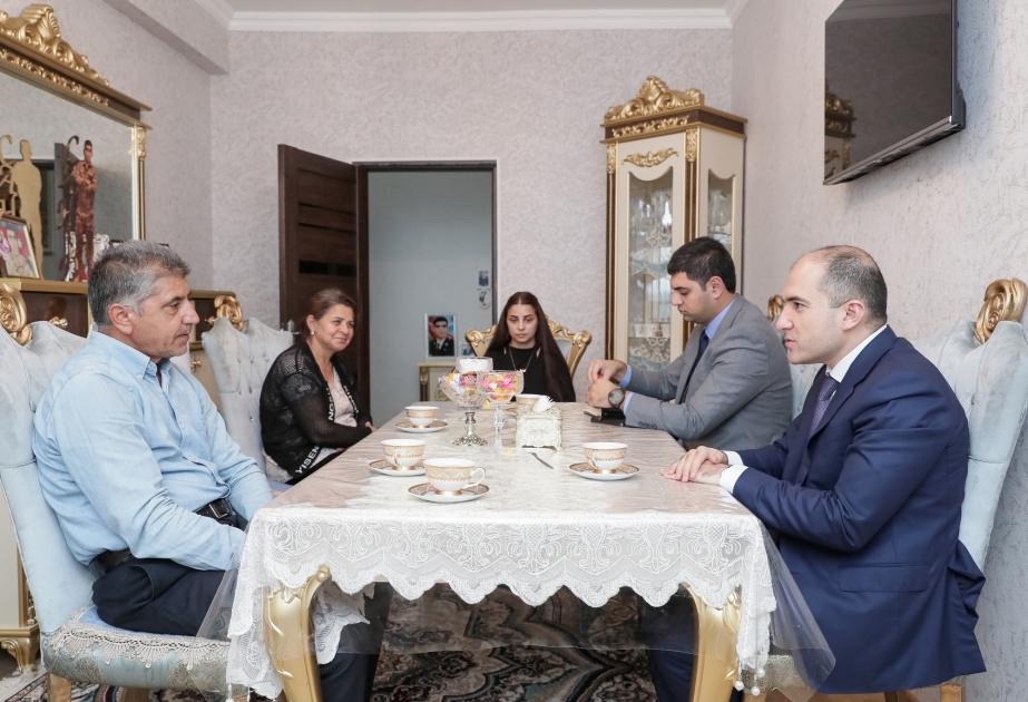 Şəhid Cahid Qəniyevin ailəsi ziyarət edilib