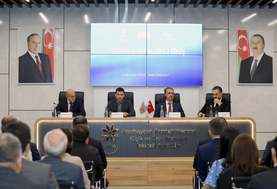 بحث علاقات التعاون في مجال ممارسة الاعمال بين رجال اعمال أذربيجان وتركيا