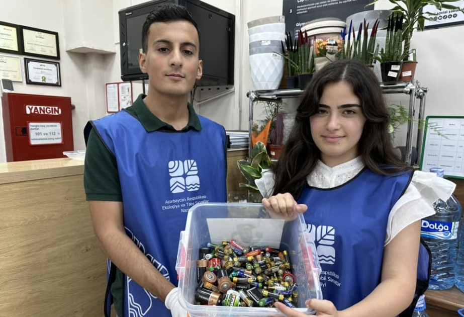 “Batareyaları təhvil ver, təbiəti qoru” layihəsi çərçivəsində 606 kiloqram işlənmiş batareya toplanılıb