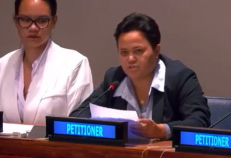 Una miembro del Grupo de la Iniciativa de Bakú critica duramente a Francia en la reunión del comité de la ONU