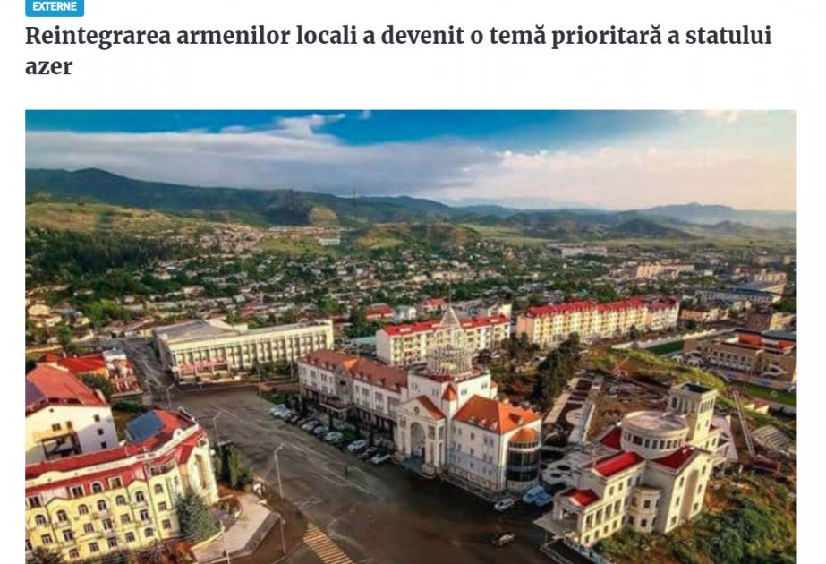 Moldova mətbuatında AZƏRTAC-ın xüsusi müxbirinin Qarabağ bölgəsində reinteqrasiya proseslərinə dair məqaləsi dərc edilib
