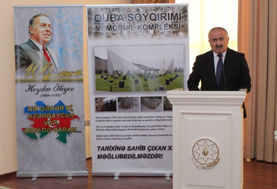 Qusarda “Heydər Əliyev və Azərbaycanın dövlətçilik ənənələri” mövzusunda konfrans təşkil olunub