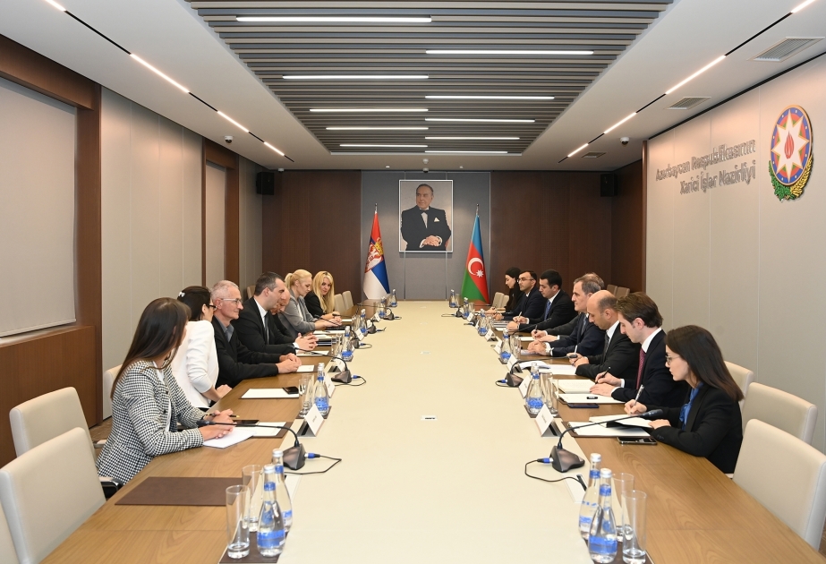 بحث قضايا الساعة المتعلقة بالتعاون بين أذربيجان وصربيا