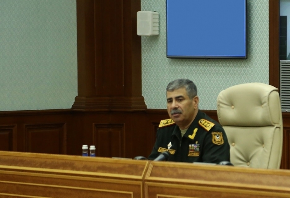Azerbaijani Defense Minister holds official meeting, instructs to further strengthen Army units