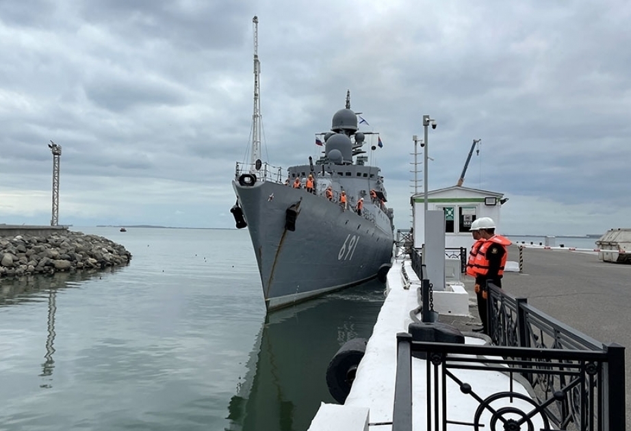 Russian Caspian Flotilla’s warships arrive in Baku