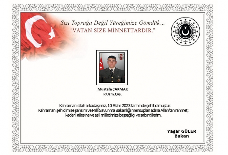 Turkish soldier succumbs to wounds from IED explosion in northern Iraq