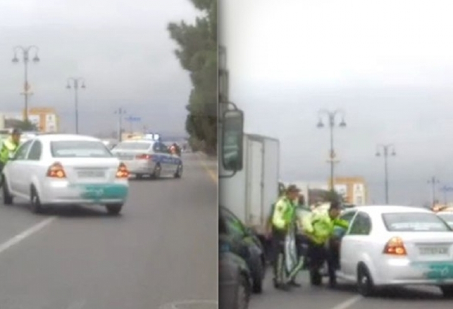 Bakıda qaydaları pozub polisə tabe olmayan sürücüyə 15 sutka həbs cəzası verildi