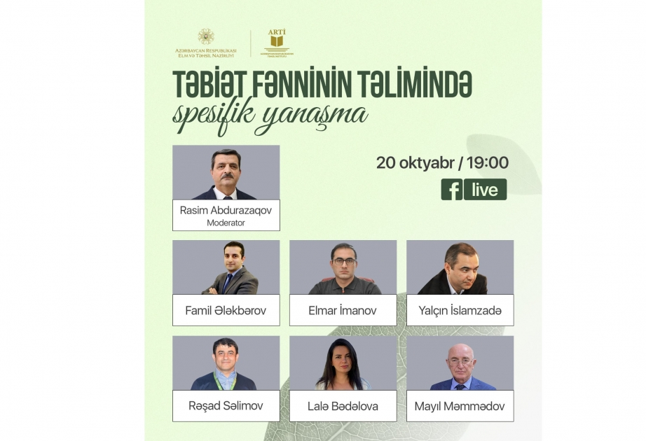 Müəllimlərin nəzərinə: Təbiət dərsliyi üzrə müəlliflər çıxış edəcək